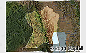 Satellite 3D Map of Uvira, darken
