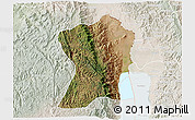 Satellite 3D Map of Uvira, lighten