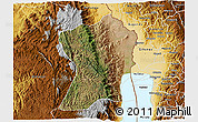 Satellite 3D Map of Uvira, physical outside