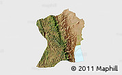 Satellite 3D Map of Uvira, single color outside