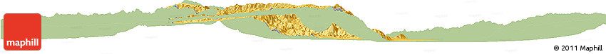 Savanna Style Horizon Map of Uvira, single color outside