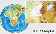 Physical Location Map of Uvira, highlighted grandparent region
