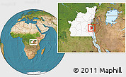 Satellite Location Map of Uvira, highlighted grandparent region