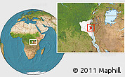 Satellite Location Map of Uvira, highlighted parent region