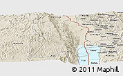 Shaded Relief Panoramic Map of Uvira