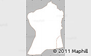 Gray Simple Map of Uvira, cropped outside