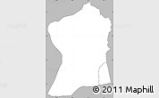 Gray Simple Map of Uvira, single color outside