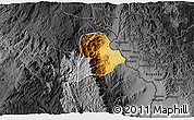 Physical 3D Map of Walungu, darken, desaturated