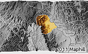 Physical 3D Map of Walungu, desaturated