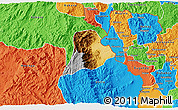 Physical 3D Map of Walungu, political outside