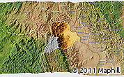 Physical 3D Map of Walungu, satellite outside