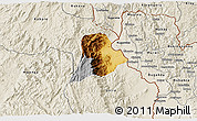 Physical 3D Map of Walungu, shaded relief outside