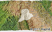 Shaded Relief 3D Map of Walungu, satellite outside