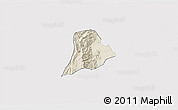 Shaded Relief 3D Map of Walungu, single color outside