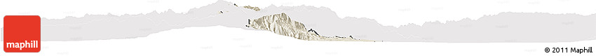 Shaded Relief Horizon Map of Walungu, cropped outside
