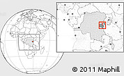 Blank Location Map of Walungu, highlighted country, highlighted parent region, within the entire country