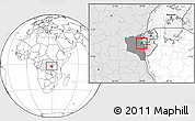 Blank Location Map of Walungu, highlighted country, highlighted parent region