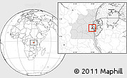 Blank Location Map of Walungu, highlighted grandparent region