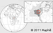 Blank Location Map of Walungu, highlighted parent region, highlighted grandparent region