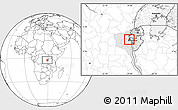 Blank Location Map of Walungu, highlighted parent region