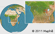 Satellite Location Map of Walungu, within the entire country