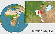 Satellite Location Map of Walungu, highlighted parent region