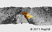 Physical Panoramic Map of Walungu, desaturated
