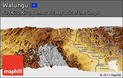 Physical Panoramic Map of Walungu
