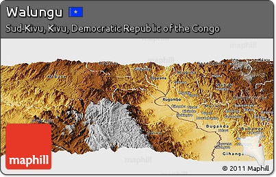 Physical Panoramic Map of Walungu