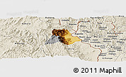 Physical Panoramic Map of Walungu, shaded relief outside
