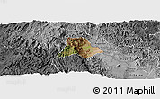 Satellite Panoramic Map of Walungu, desaturated