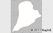 Gray Simple Map of Walungu, cropped outside