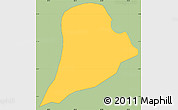 Savanna Style Simple Map of Walungu, single color outside