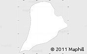 Silver Style Simple Map of Walungu, single color outside