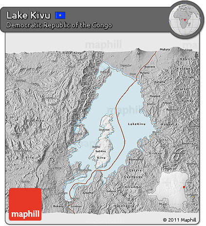 Gray 3D Map of Lake Kivu