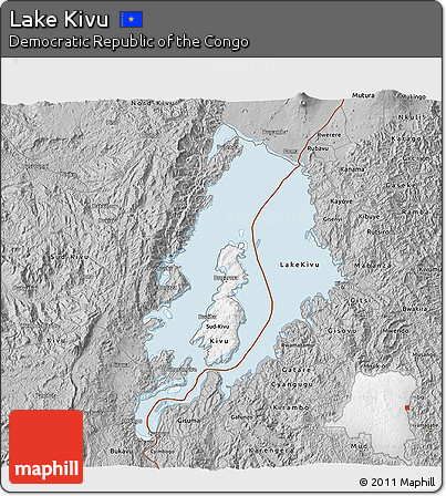Gray 3D Map of Lake Kivu