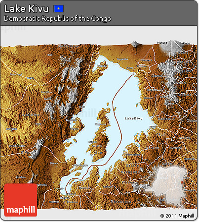 Physical 3D Map of Lake Kivu