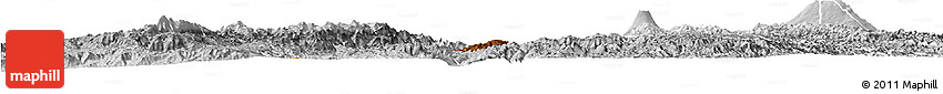 Physical Horizon Map of Lake Kivu, lighten, desaturated