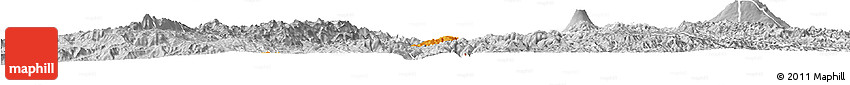 Political Horizon Map of Lake Kivu, lighten, desaturated