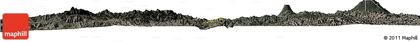 Satellite Horizon Map of Lake Kivu, darken, semi-desaturated