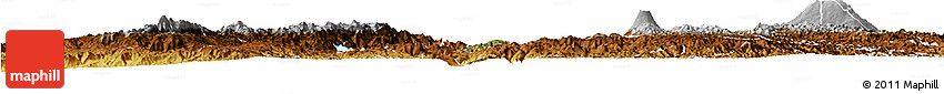 Satellite Horizon Map of Lake Kivu, physical outside