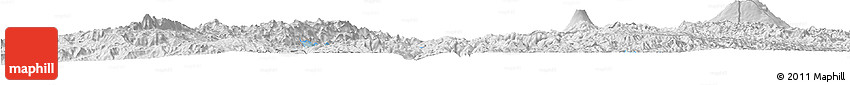 Silver Style Horizon Map of Lake Kivu