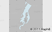 Gray Map of Lake Kivu, single color outside