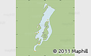 Savanna Style Map of Lake Kivu, single color outside