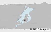 Gray Panoramic Map of Lake Kivu, single color outside
