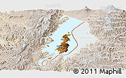 Physical Panoramic Map of Lake Kivu, lighten