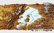 Physical Panoramic Map of Lake Kivu