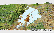 Physical Panoramic Map of Lake Kivu, satellite outside