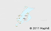 Physical Panoramic Map of Lake Kivu, single color outside