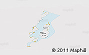 Political Panoramic Map of Lake Kivu, single color outside